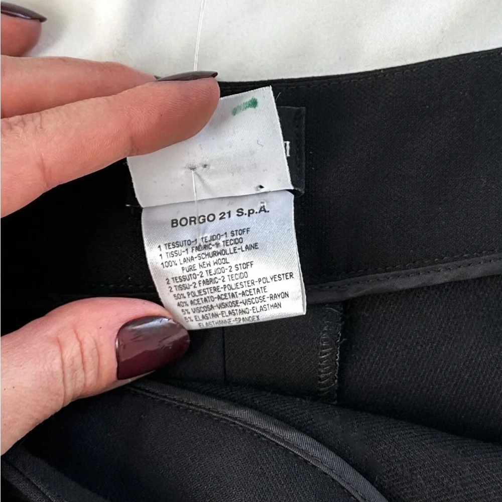 Giorgio Armani Women's Black Wool High Waist Dress Pants Italy size 36 or 4 - Picture 8 of 12
